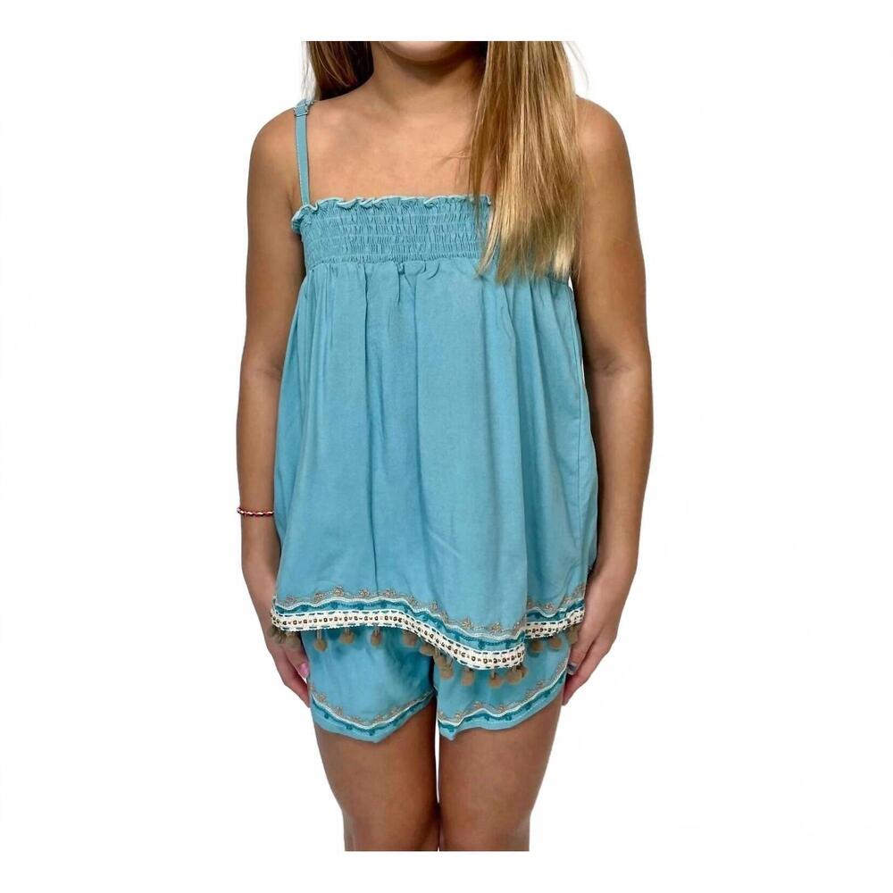 NEW ROMI THE BRAND girls' tahiti set in turquoise